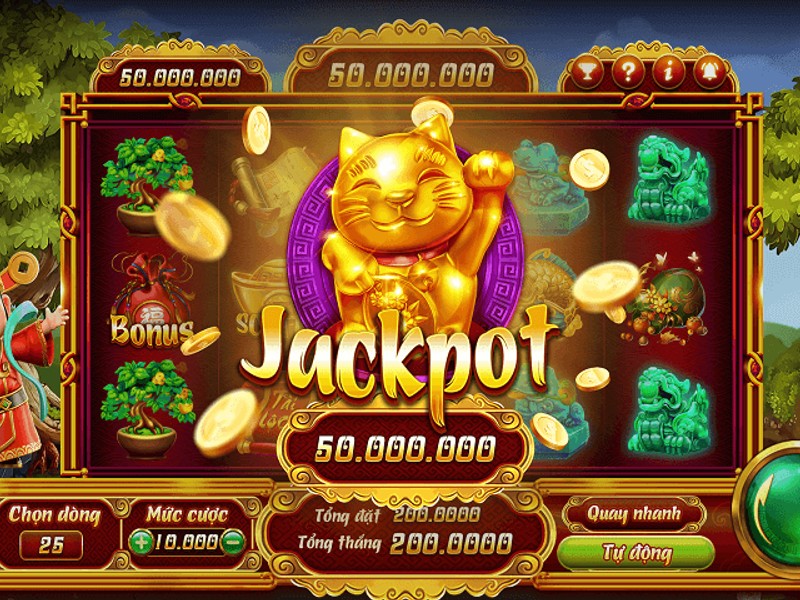 Máy đánh bạc okvip với biểu tượng jackpot